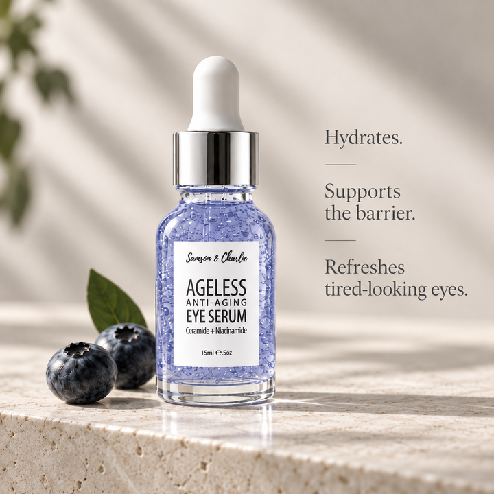 Ageless Eye Serum hydrates, supports the skin barrier and refreshes tired-looking eyes