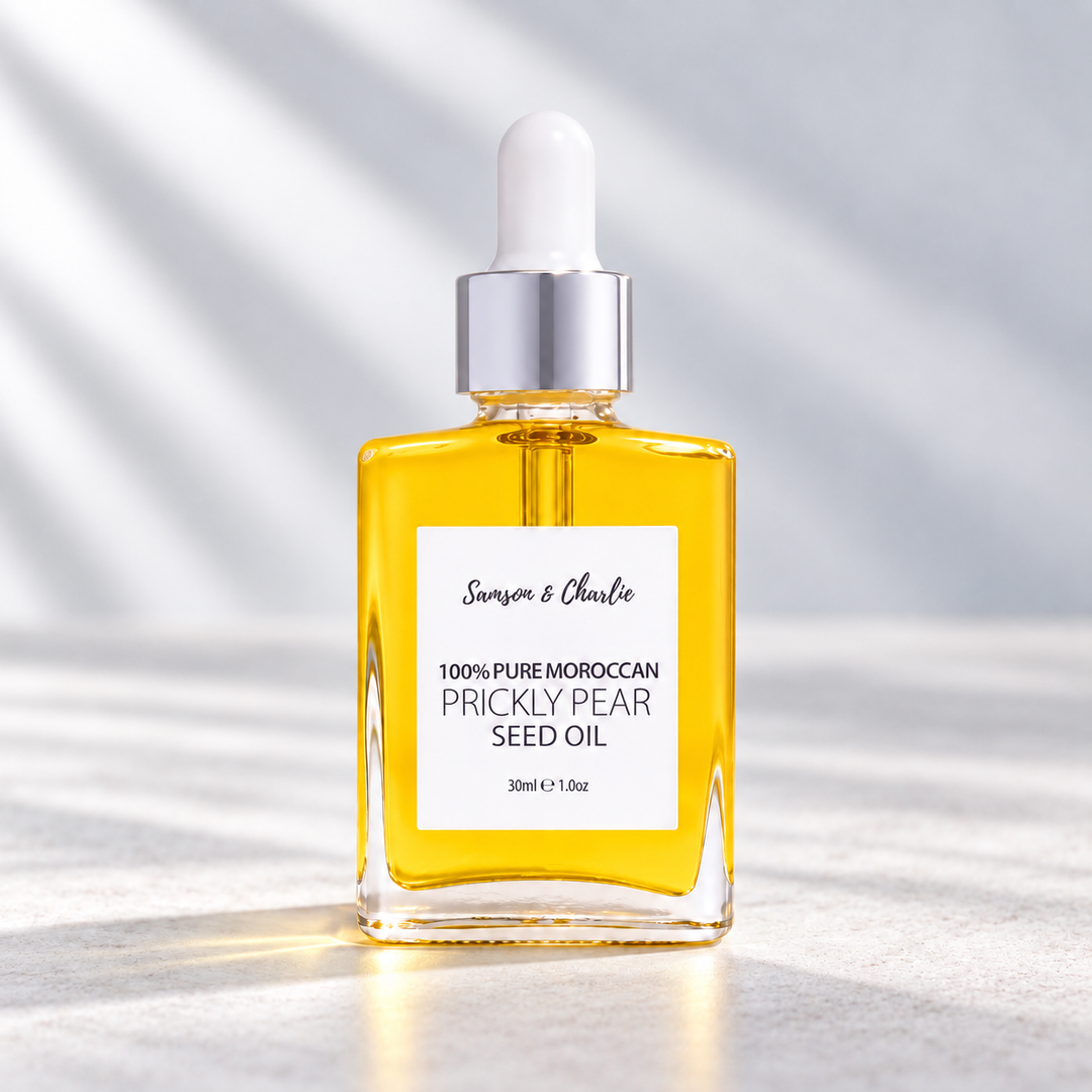 100% Pure Moroccan Prickly Pear Seed Oil, cool pearl-grey product hero