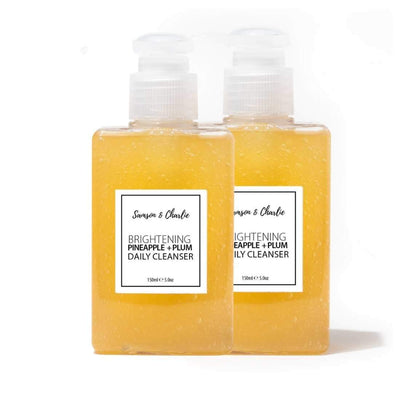 Samson & Charlie Facial Cleanser Twin Pack 20% off Brightening Pineapple Natural BHA Facial Cleanser
