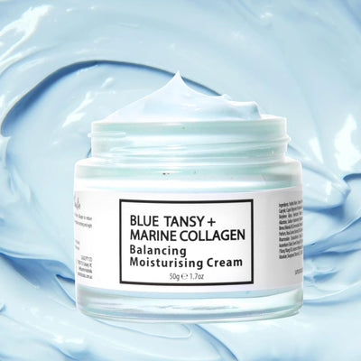 Samson & Charlie Moisturising Cream Blue Tansy + Marine Collagen Balancing Moisturising Cream